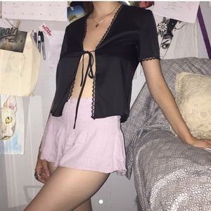 Brandy Melville silky tie Leesa top